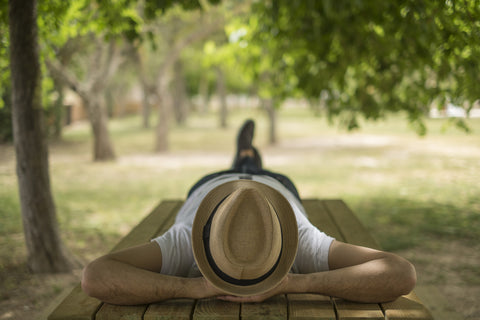 young man resting