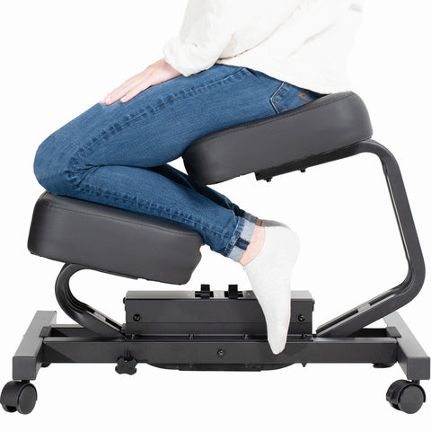 Adjustable Ergonomic Kneeling Chair with Back Support – VIVO - desk  solutions, screen mounting, and more