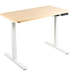 Desk Kit 1w4c Light Wood White 43 X 24 Electric Desk Vivo