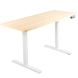 Desk Kit 1w6clight Wood White 60 X 24 Electric Desk Vivo