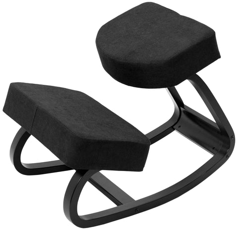 VIVO Black Ergonomic Cross Legged Swivel Chair, Adjustable Stool