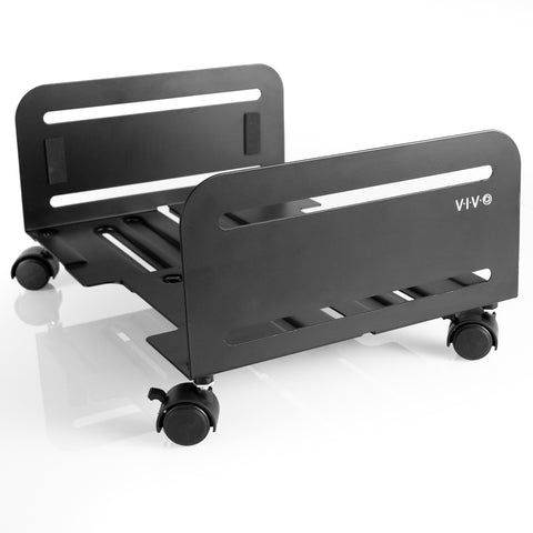 VIVO Adjustable Under Desk and Wall PC Mount, Computer Case CPU Holder with  Swivel Action and Secure Locking, Black, MOUNT-PC01