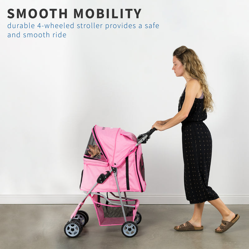 vivo four wheel pet stroller