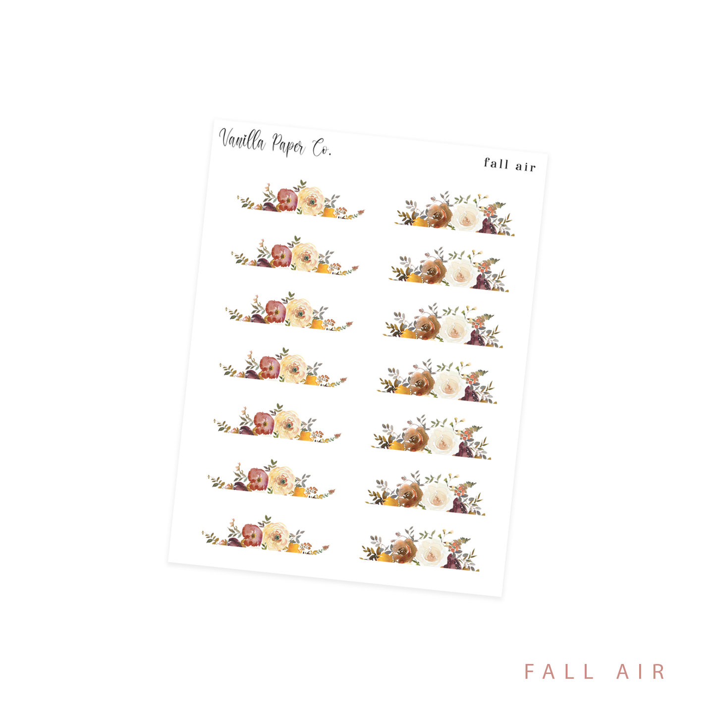Fall Air || Floral Borders