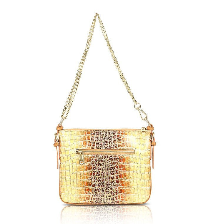 crocodile print crossbody bag