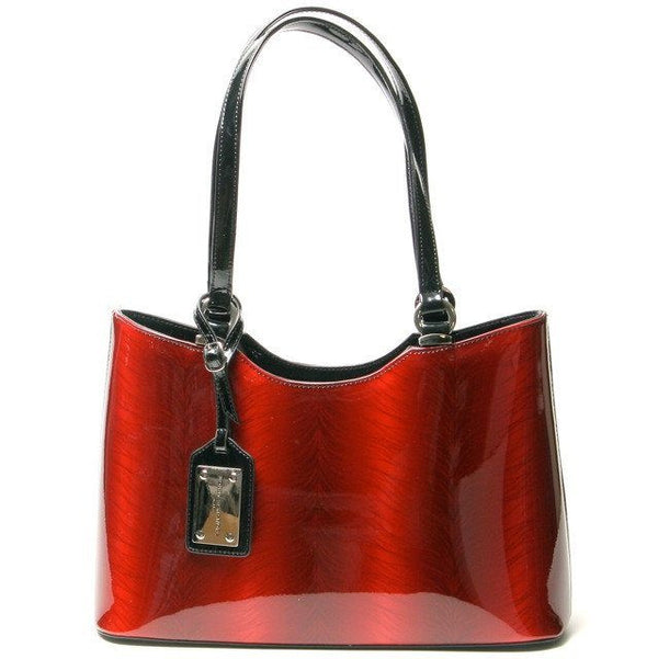 Félicie bag in red imprint leather