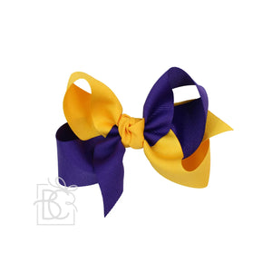 Collegiate Criss Cross Bow - Purple & Gold - Liam & Lilly