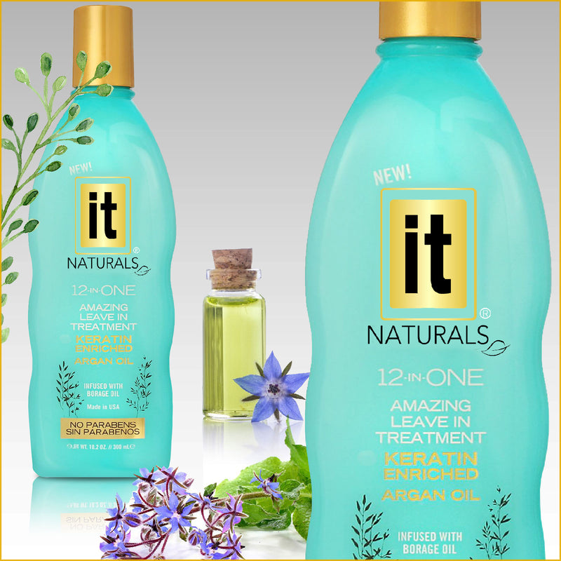 IT Naturals 12-in-One Leave in Treatment Keratin Enriched 10.2 Oz