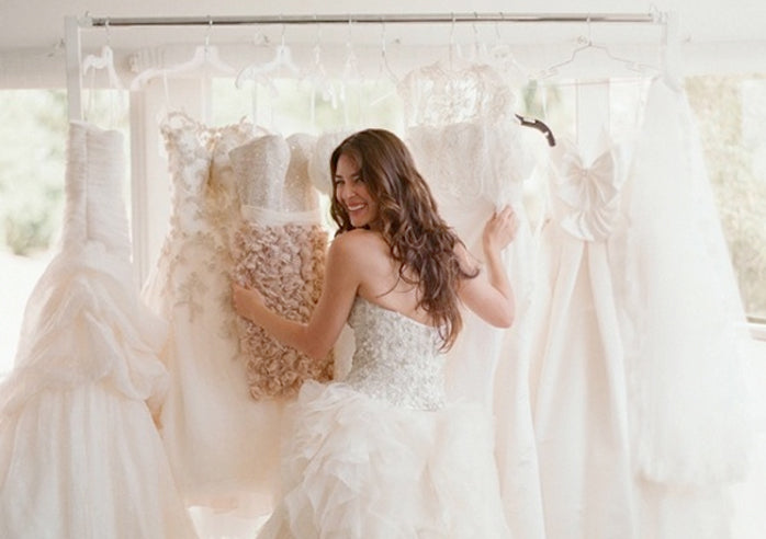 bride choosing the perfect dress