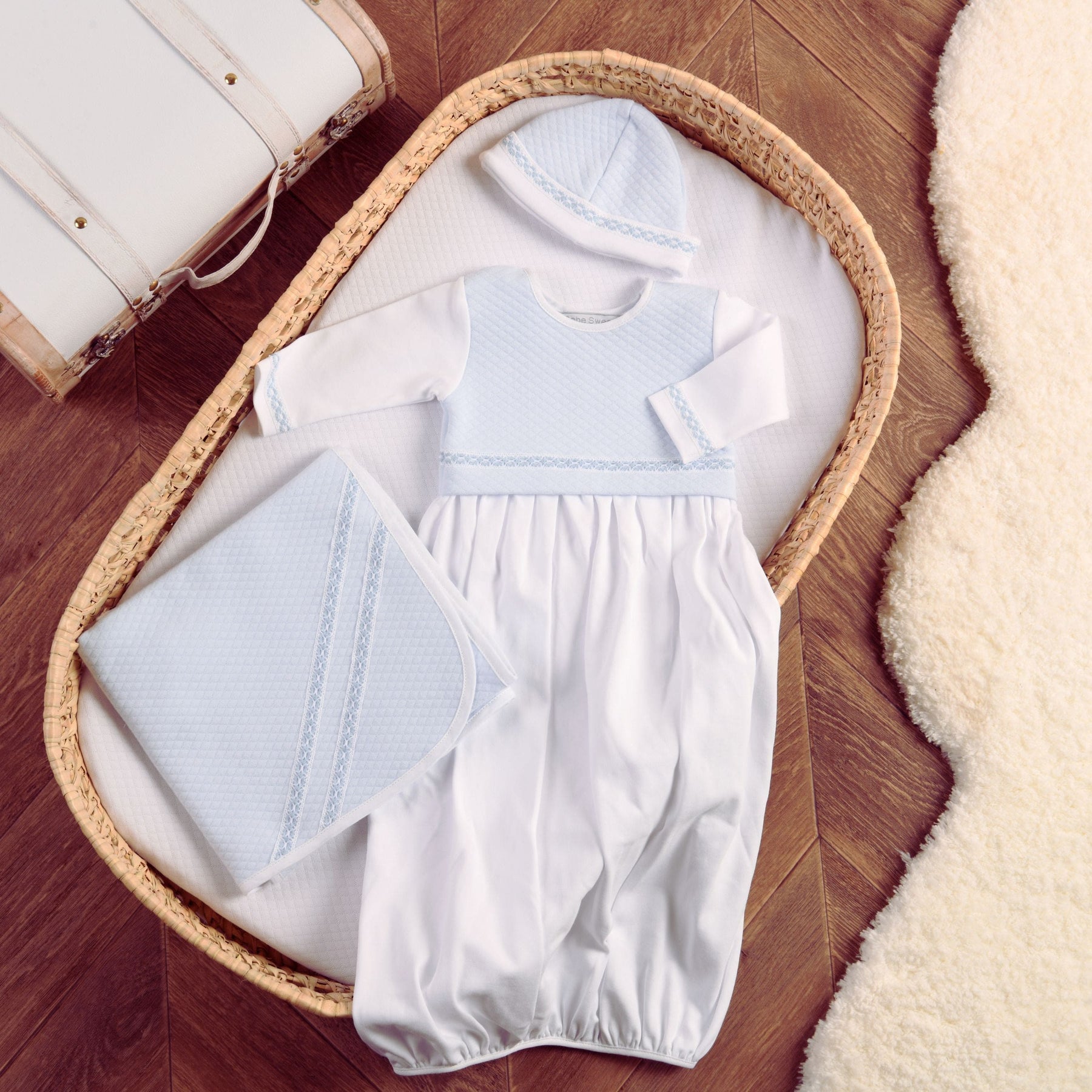 Baby Girl Dress Set Christening Baptism Baby Shower Embroidered – LILAX