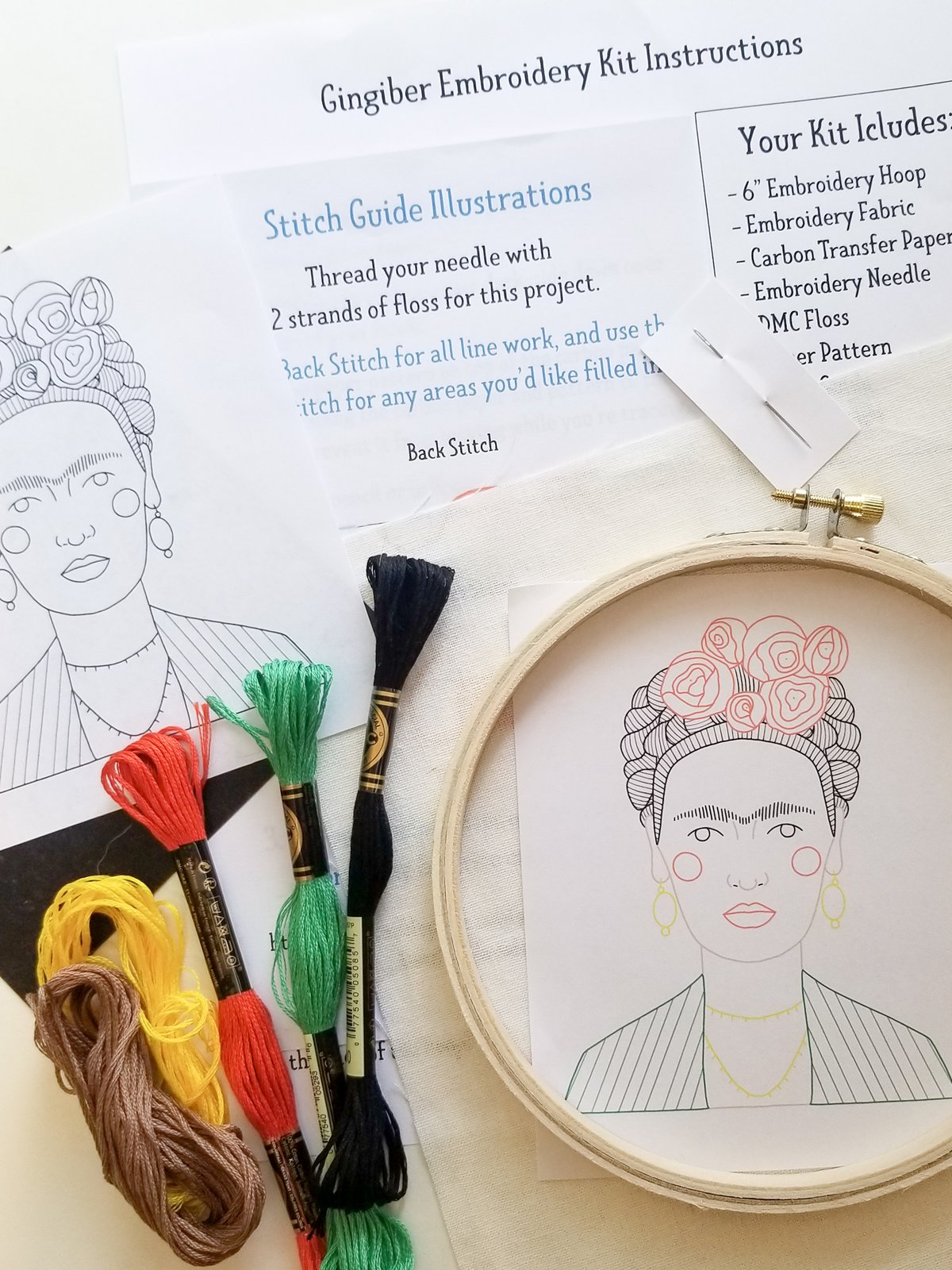 Frida Kahlo Embroidery Kit