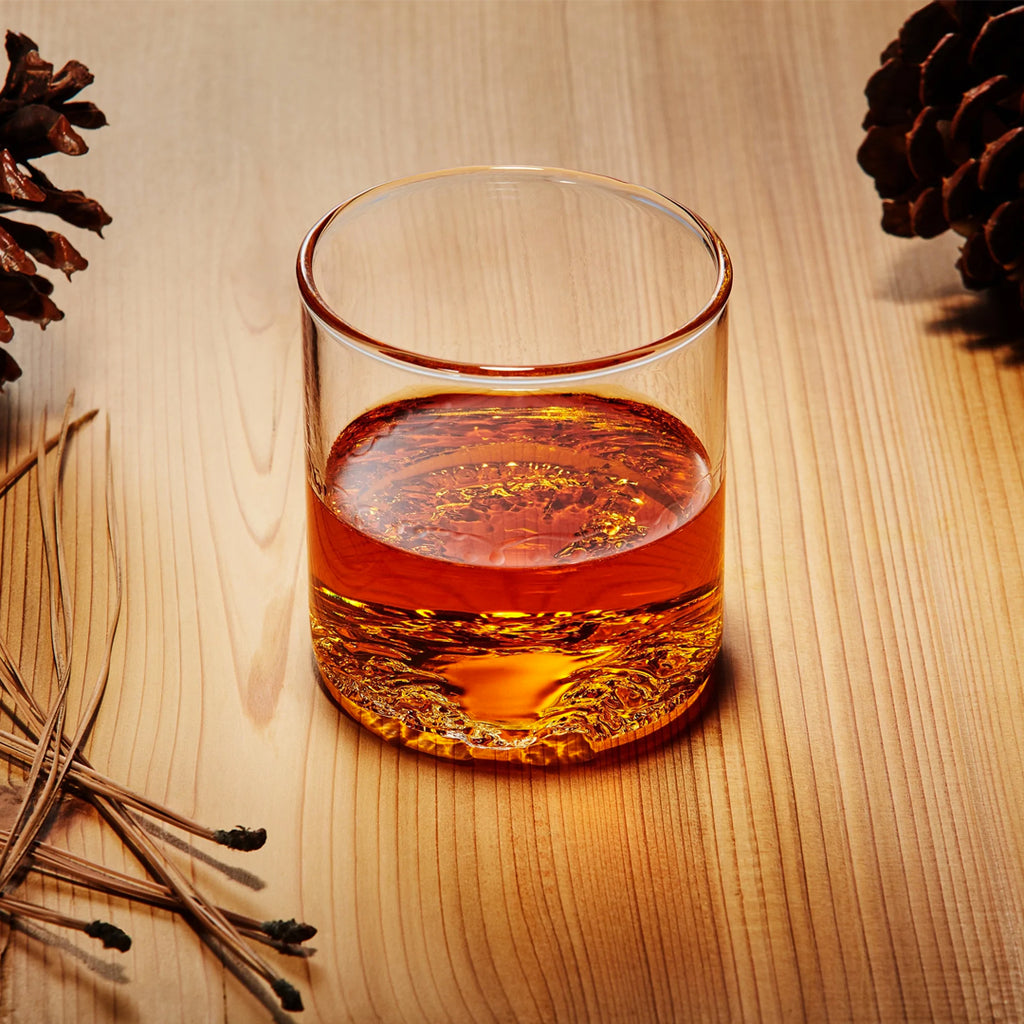 The Teton Tumbler | Handblown Mountain Whiskey Glass Made in USA