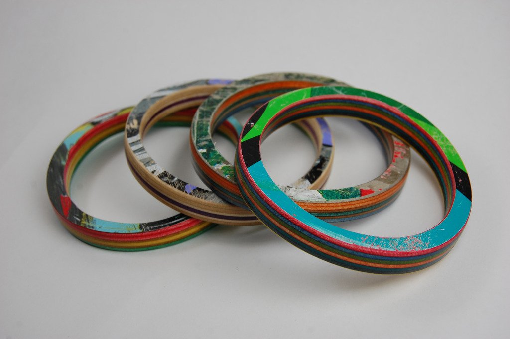 Classic Bangle | Recycled Skateboards