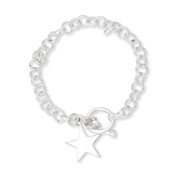 B-811 Sm Round Rolo Link Bracelet | Teeda