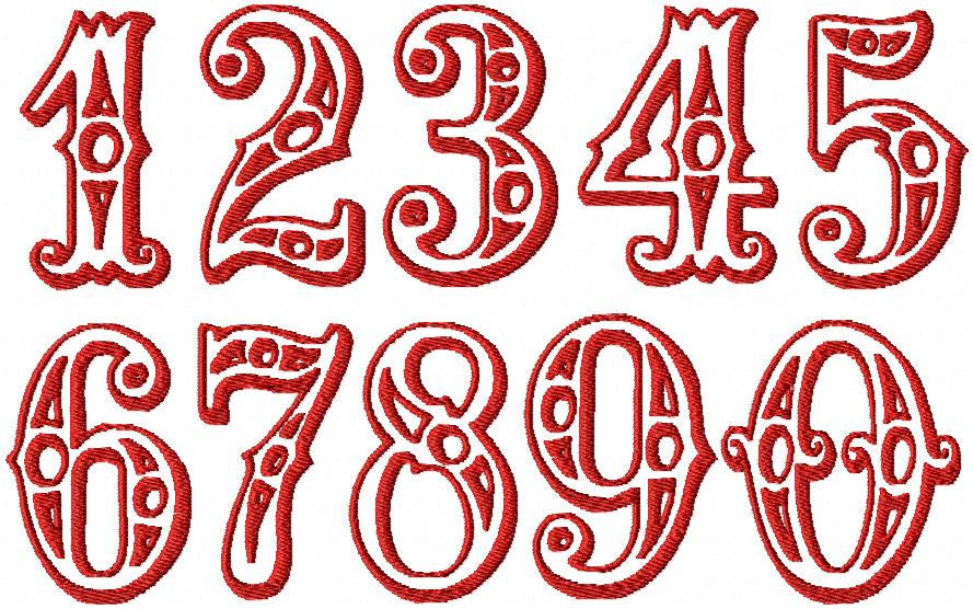 numbers font