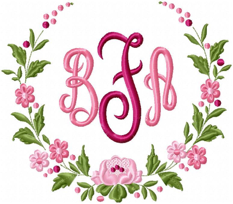 Floral Circle Border - Machine Embroidery Design | Bling Sass & Sparkle
