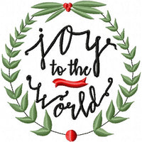 JOY TO THE WORLD EMBROIDERY DESIGN | Bling Sass & Sparkle