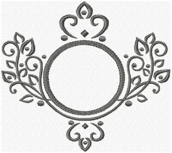 fancy round picture frame