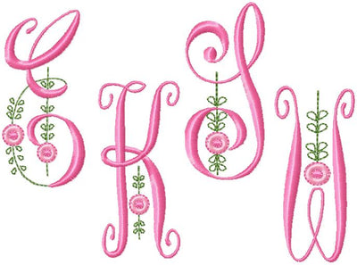 Vintage Floral Monogram (722497)