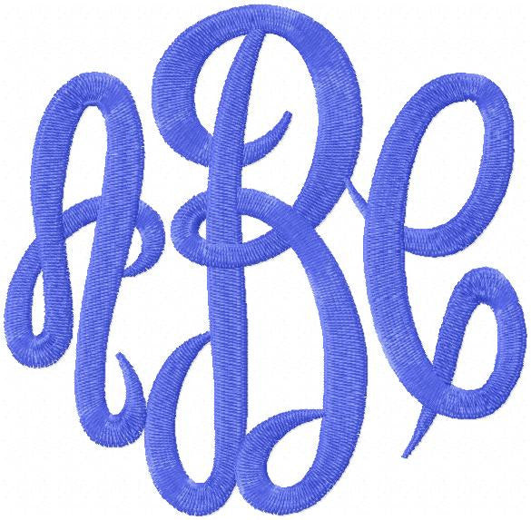 Empress Monogram Font - 4,5,6 inch Sizes - Machine Embroidery Font ...