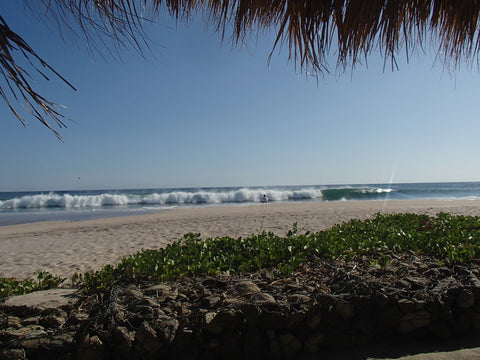 T looking at the surf. Playa Colorados, Nicaragua. Photo: Leap of Her