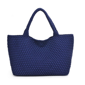Sky's The Limit - Navy Large Laced Up Eco-Edition Tote | SOL and SELENE - RIDGEblvd 