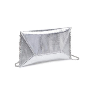 Silver Vegan Envelope Clutch with Removable Chain | Urban Expressions - RIDGEblvd 