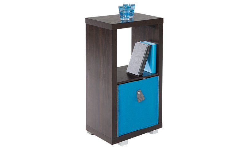 Cubo 2x1 Cube Bookcase Bookshelf Black Brown Designs By Phoenix