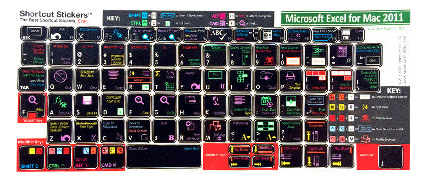 excel for mac keyvoard skin