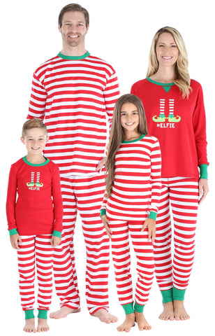 Elf Christmas Family Mix and Match Red Striped Elfie Pajama