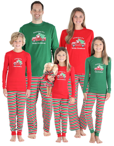 Christmas Stripes Family Matching Pajamas for the Family