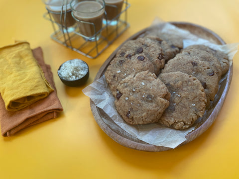 Vegan Salted Chocolate Chip Cookies