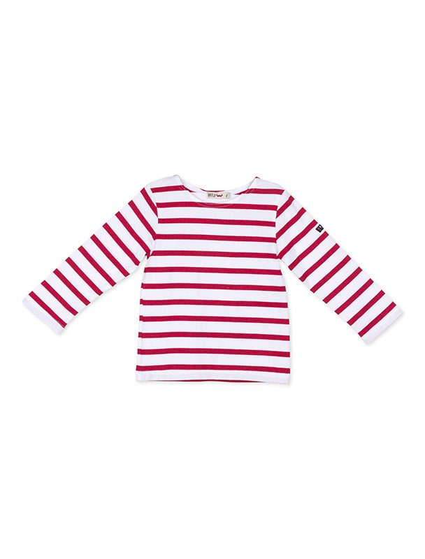 Camiseta rayas marinera roja y blanca para niña - Minis moda online – Minis Baby&Kids