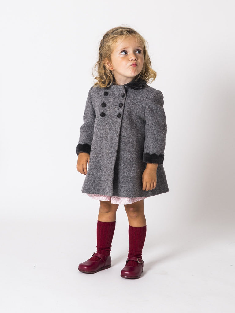 Girl British Style Gray Coat Minis Baby Kids Minis Baby Kids Baby And Children S Clothing Online Store