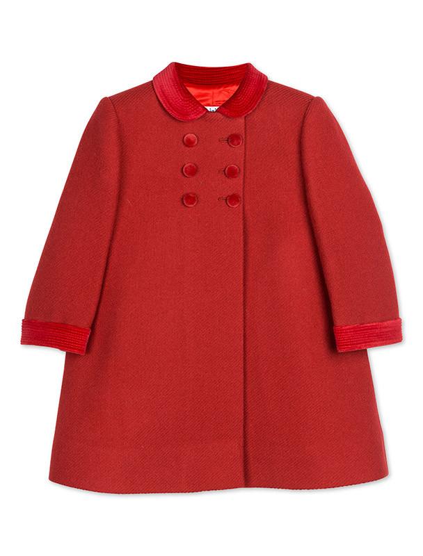 Abrigo rojo para niña - Princesa Charlotte - Minis Baby&Kids