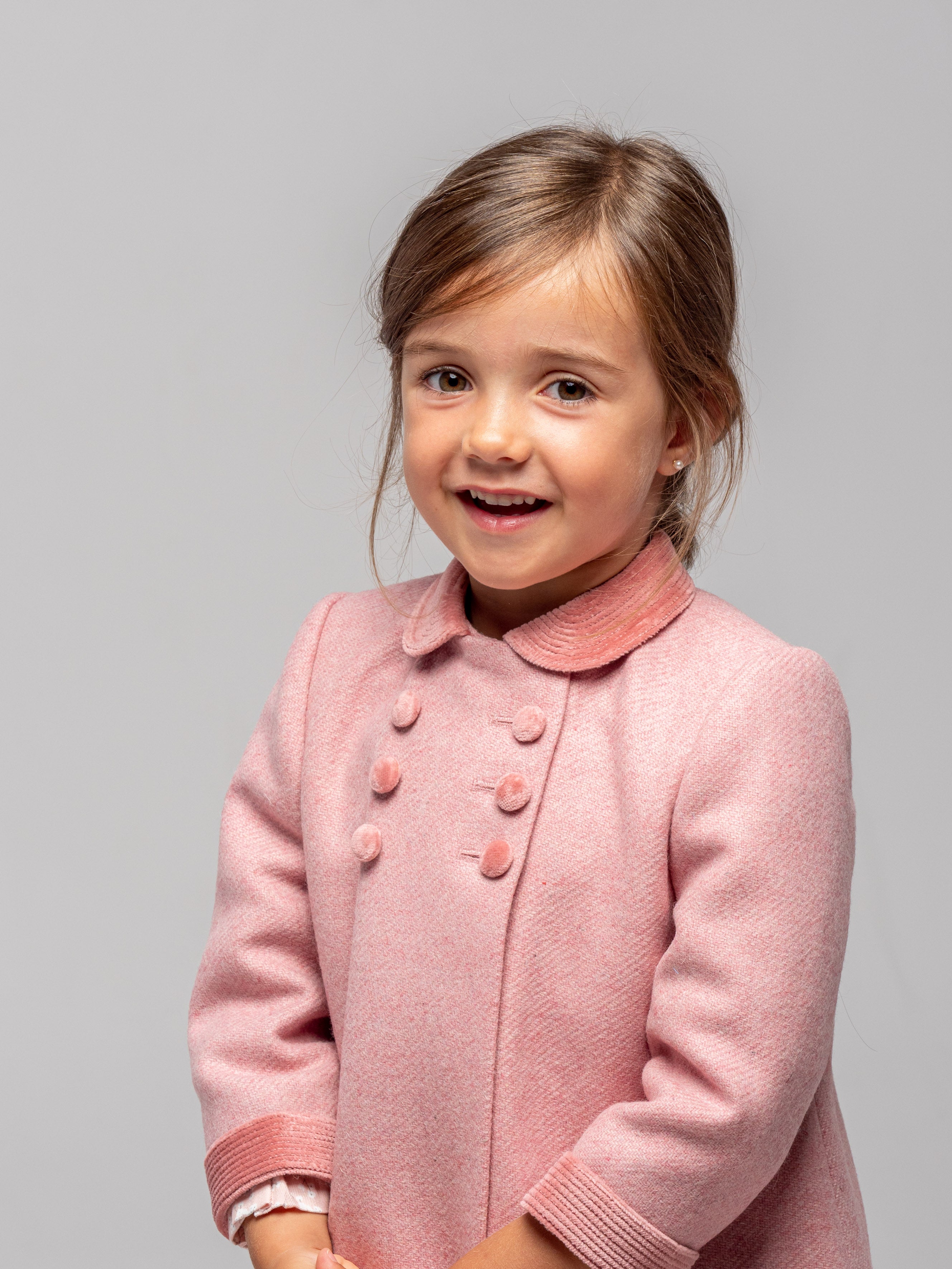 Abrigo inglés rosa niña - Minis Baby&Kids moda infantil