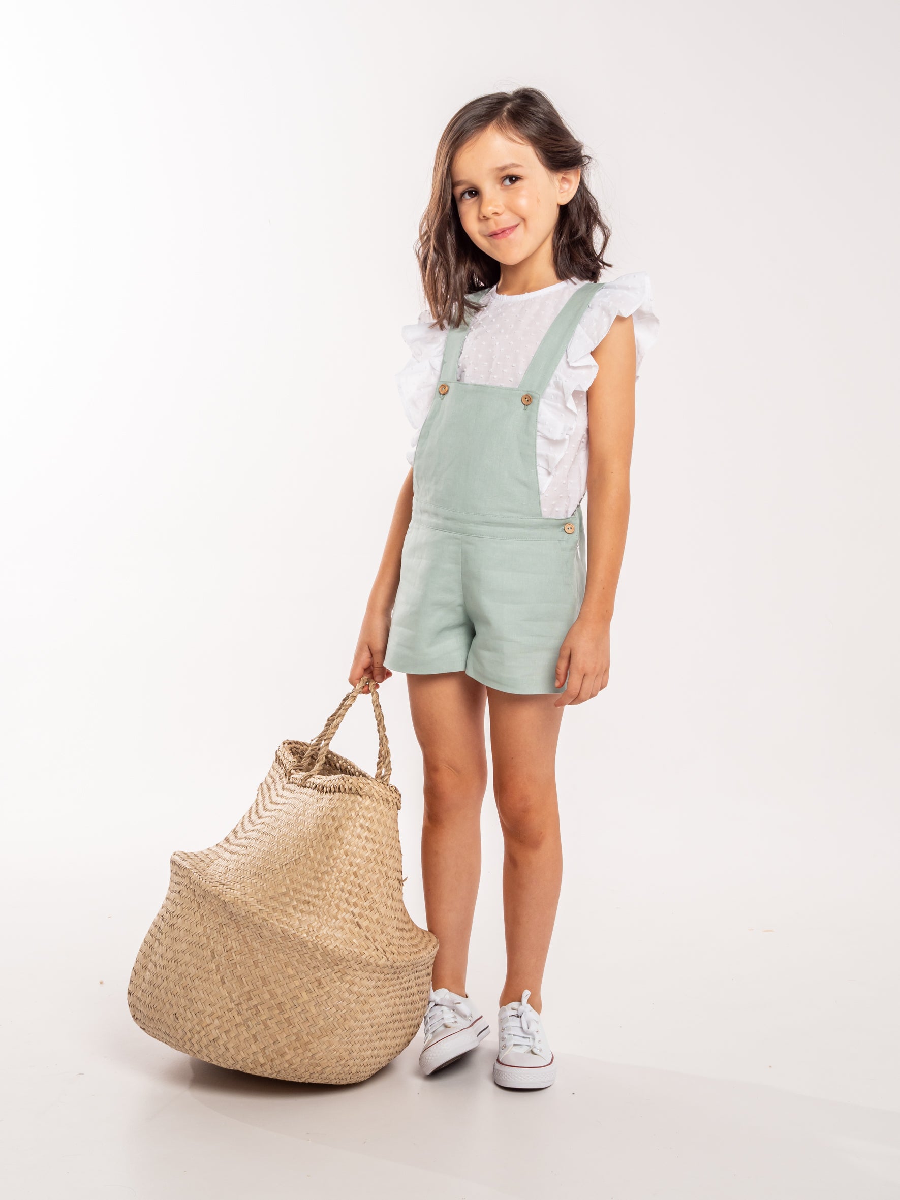 lino verde para niña - Minis Baby&Kids moda niños - Shop online