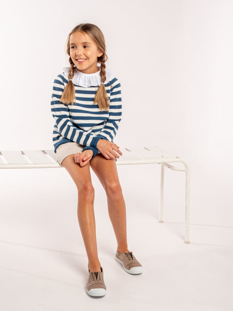 rayas azul para niña y niño - Minis Baby&Kids moda