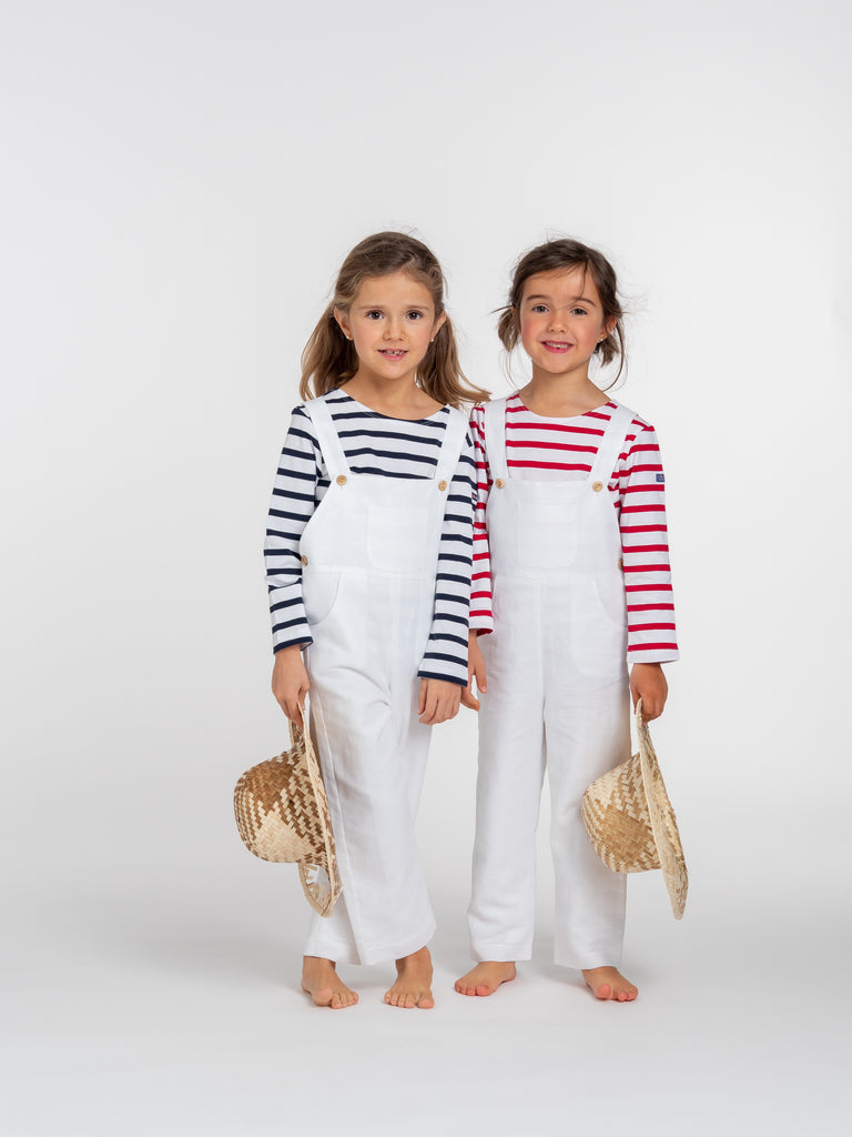 Camiseta rayas marinera roja y blanca para niña - Minis moda online – Minis Baby&Kids