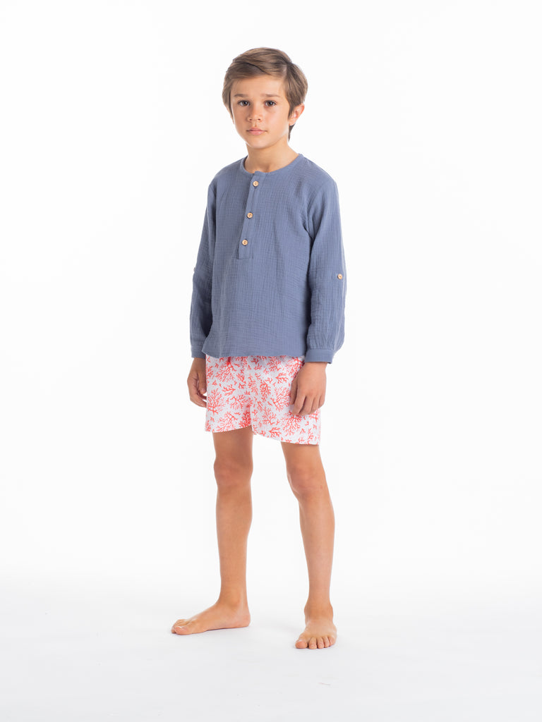 Traje de baño coral para niño - Swimwear Minis moda niños –