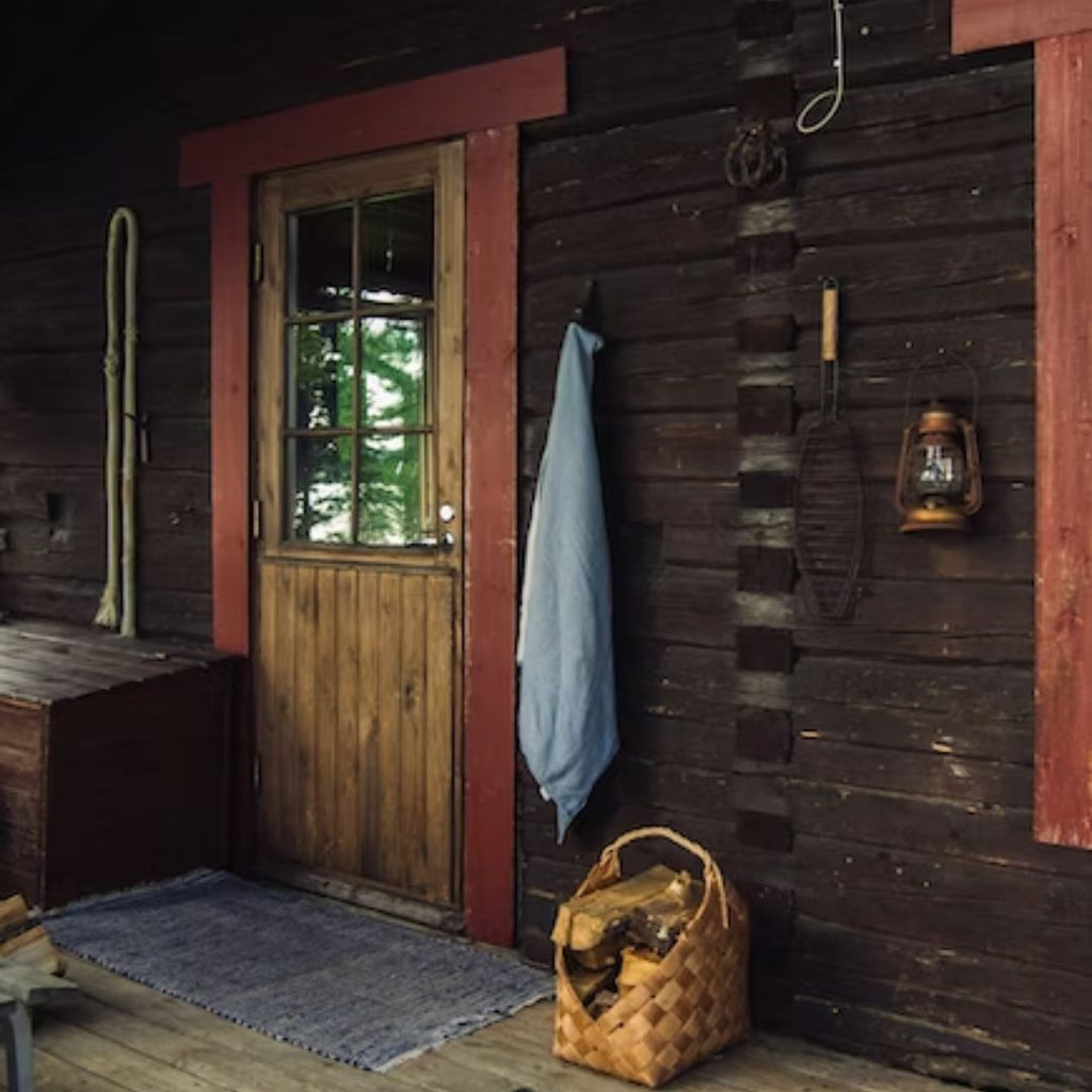 Outdoor sauna cabin