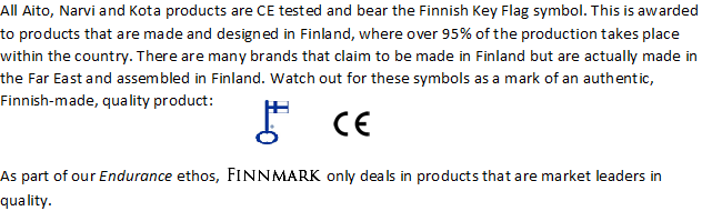 Finnish Key Flag, CE Marked and Finnmark Ethos