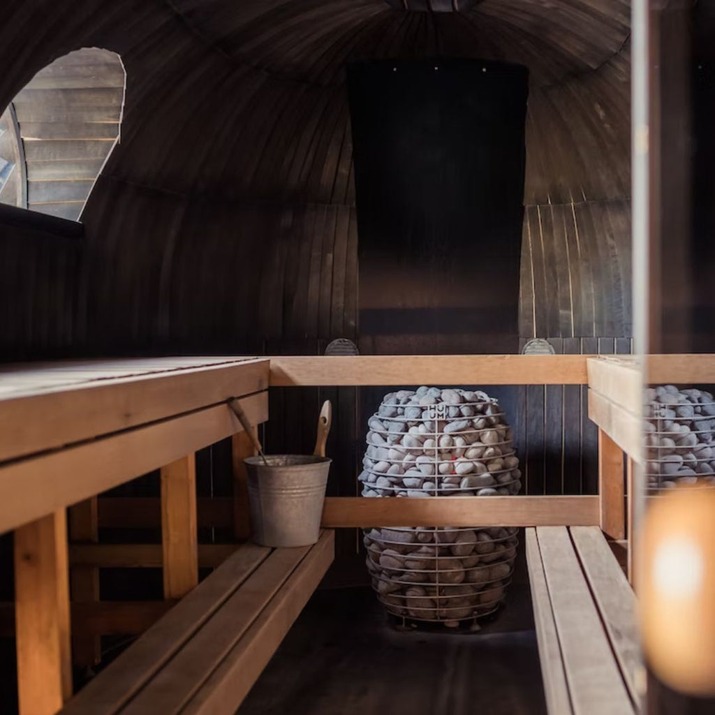 HUUM Electric Sauna Heater in an Estonian Sauna