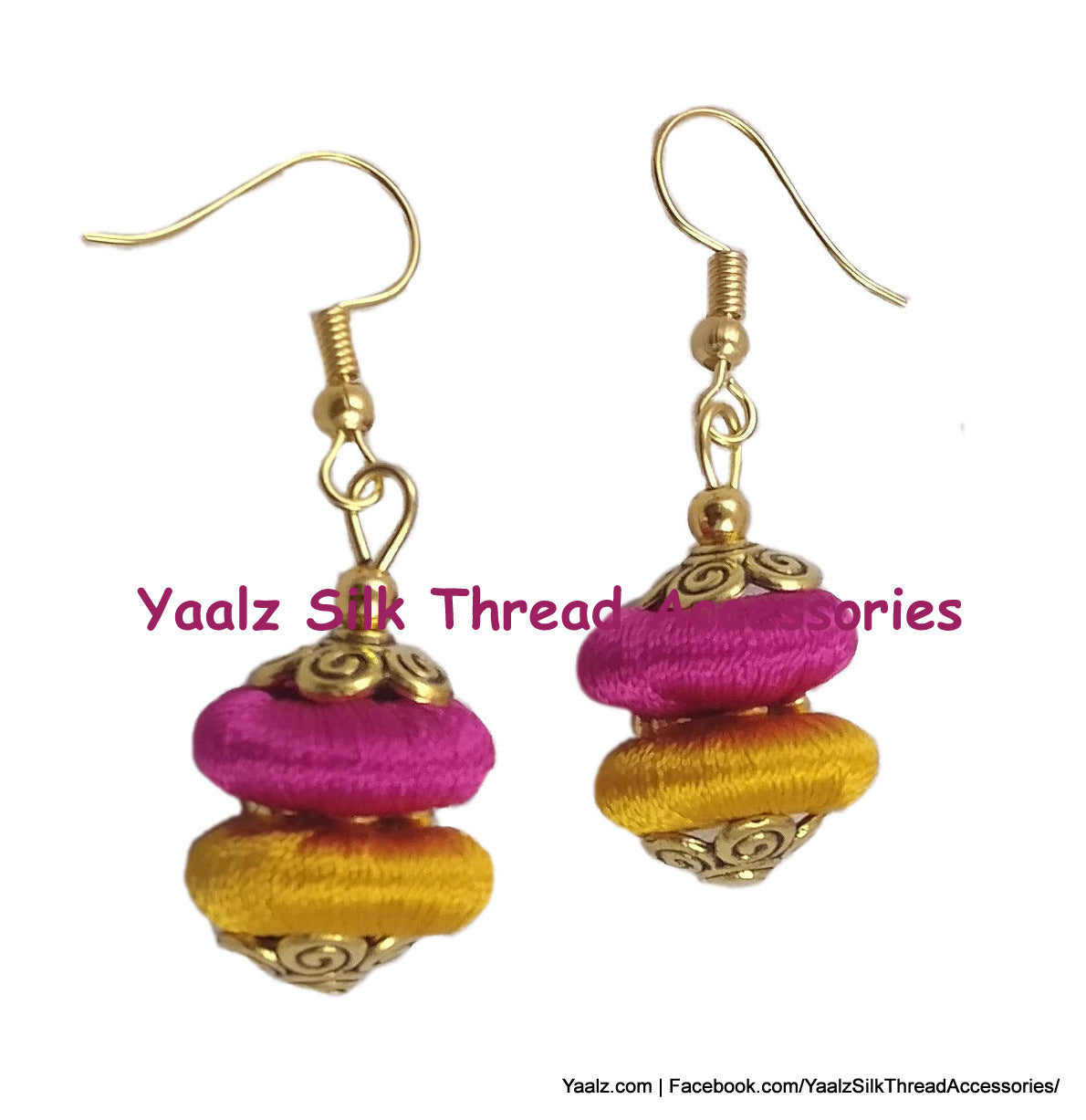 Yaalz Silk Thread Ring Earrings in Assorted Colors