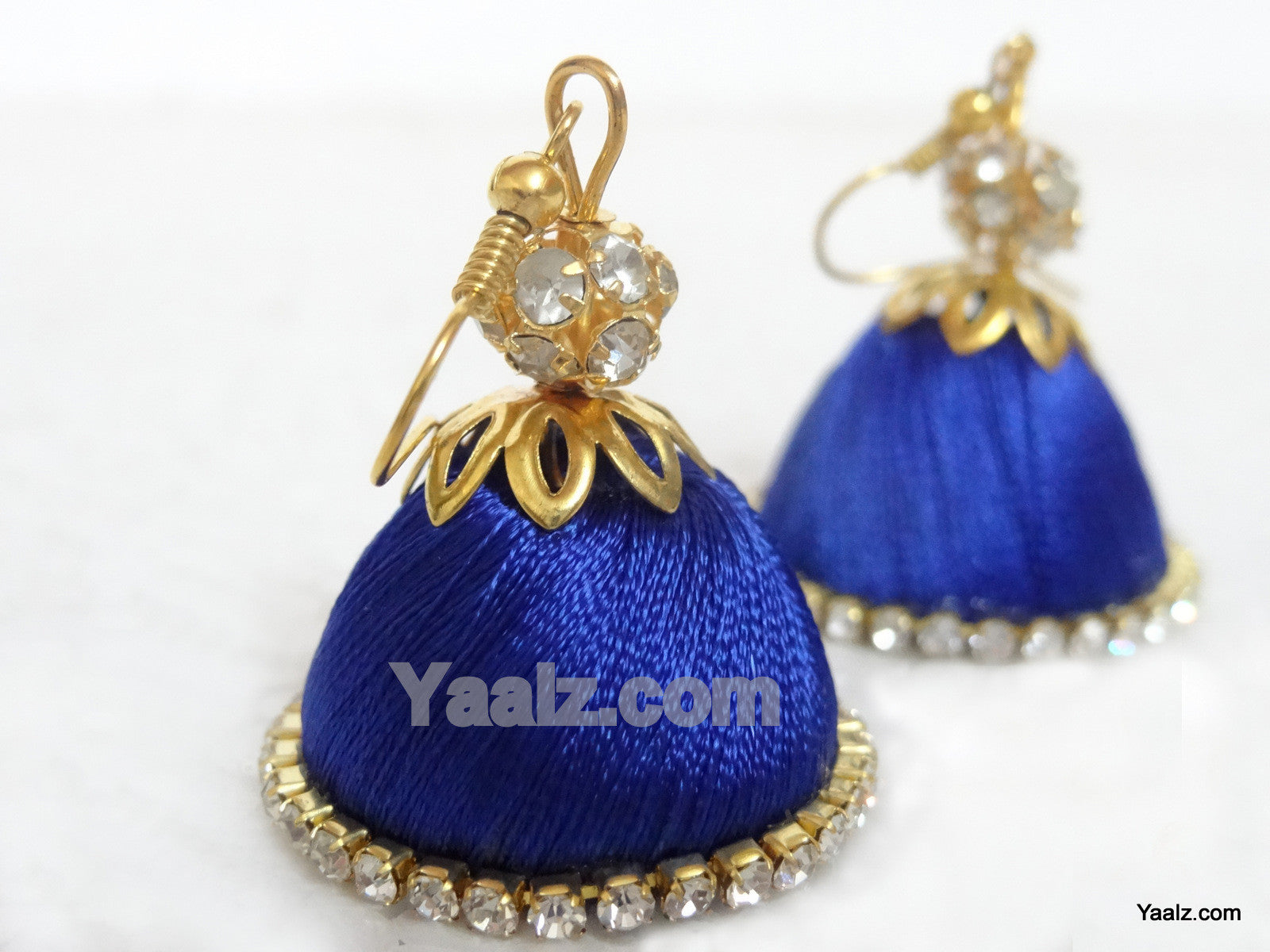 Buy MONKDECOR Stylish Design Jhumka Earrings For Girls & Women (Floral Bali- Blue) Online at Best Prices in India - JioMart.