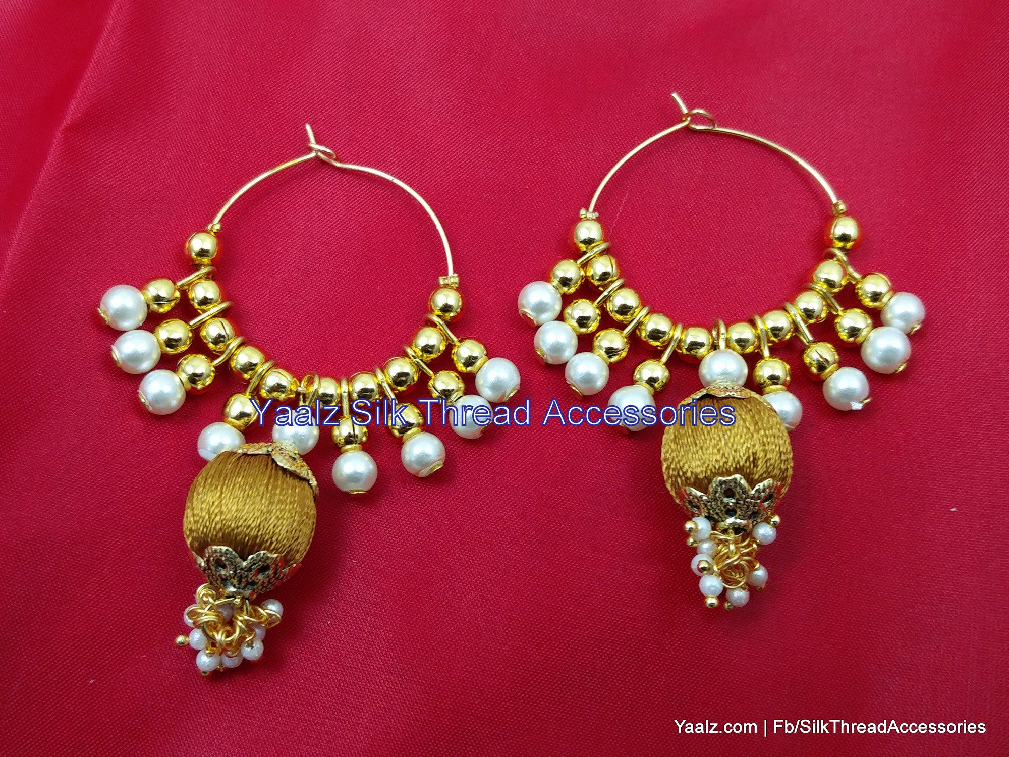 Buy Coral and Neon Pink Phool Jhoomer Earrings by HOUSE OF TUHINA at Ogaan  Online Shopping Site