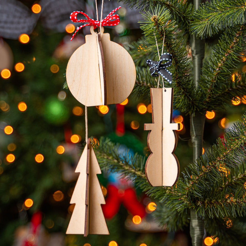 Slotted Ornaments - 3 Styles – Unfinished Wood Co