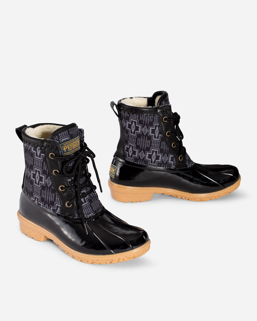 short black duck boots