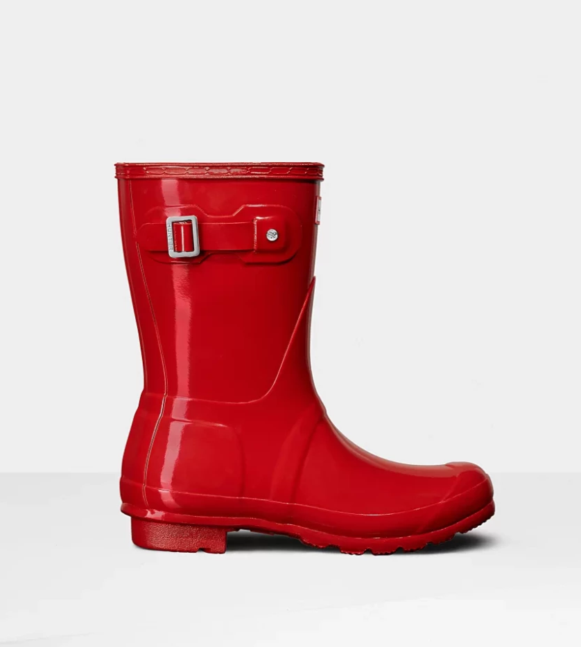 short red rain boots