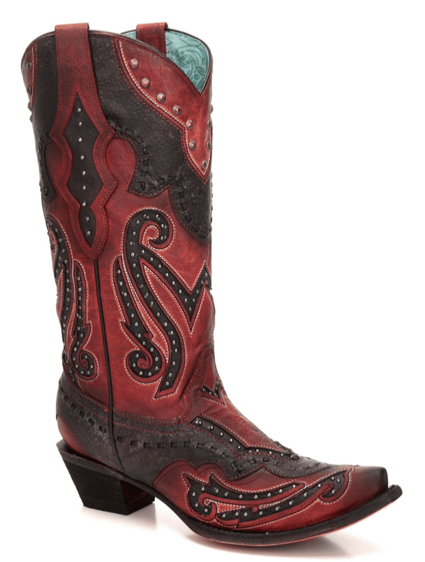 corral red cowboy boots